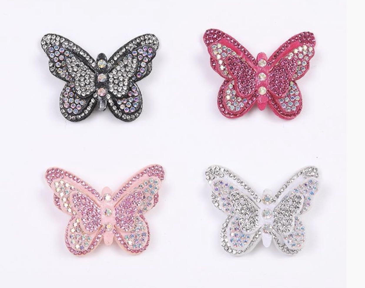 无纺布烫钻水钻、蝴蝶款、儿童衣服、鞋子、头饰、配件