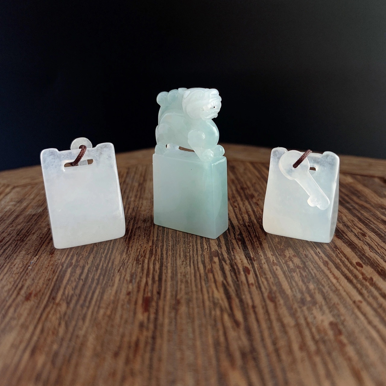【 Oriental Jade 】 Natural Burmese jadeite and jade A-grade longevity lock pendant necklace, jadeite necklace details Picture