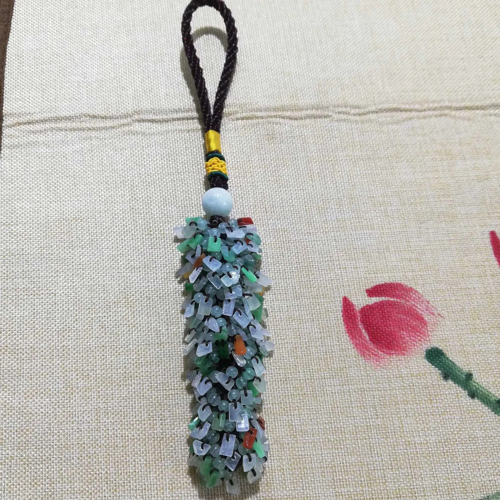 【 Oriental Jade 】 Natural Burmese jadeite A truck bag, high-end car pendant