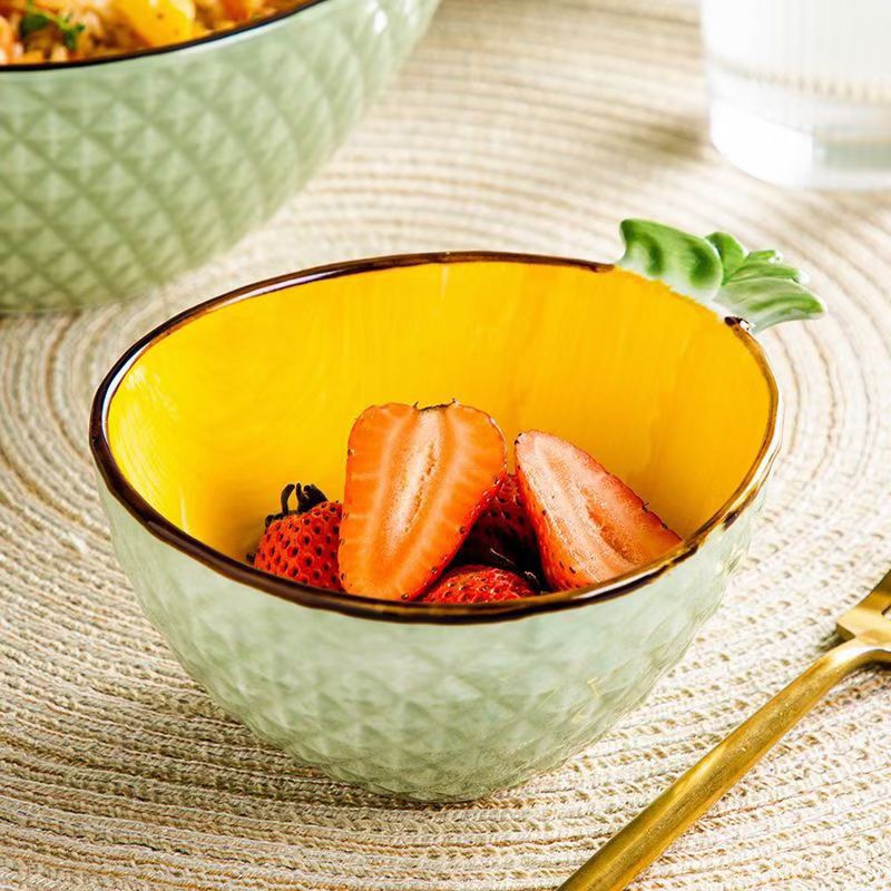 Yongsheng's new popular colored pineapple ceramic dinner plate