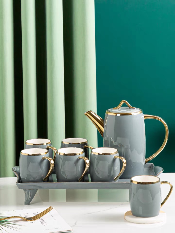 Yongsheng Nordic Teapot and Teacup Set, modern, simple and creative style