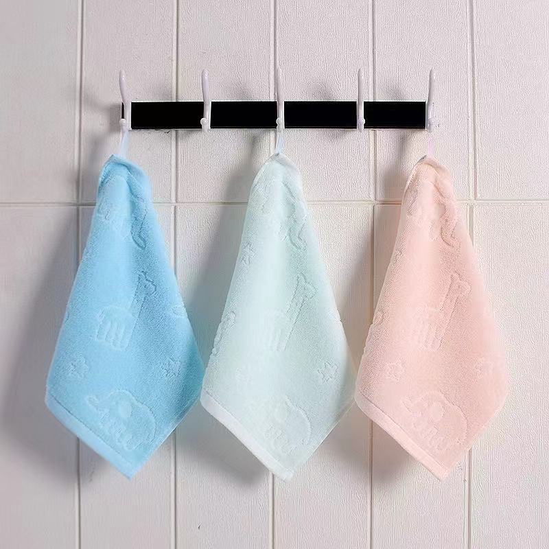 Small square towels, pure cotton children's small towels, baby face towels, kindergarten baby square small towels wholesale details Picture