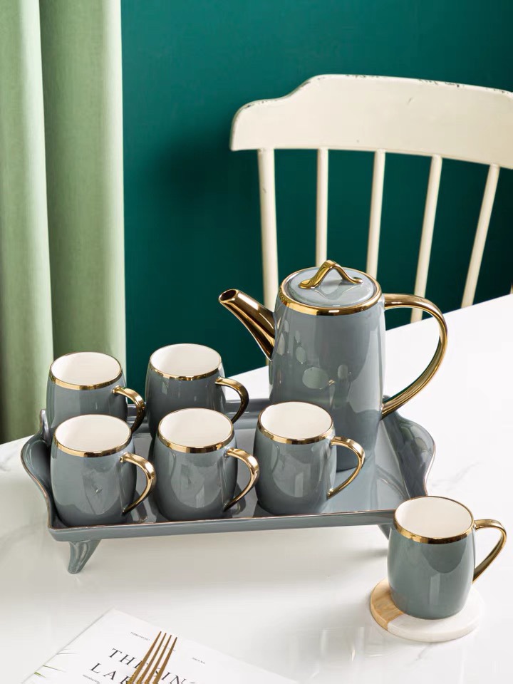 Yongsheng Nordic Teapot and Teacup Set, modern, simple and creative style Specification image