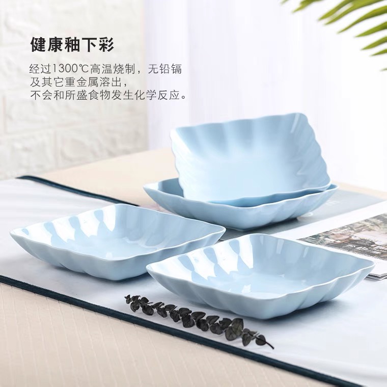 Yongsheng Pumpkin ins Home Creative Japanese-style Dinner plate eee square Plate, available in mixed colors Specification image