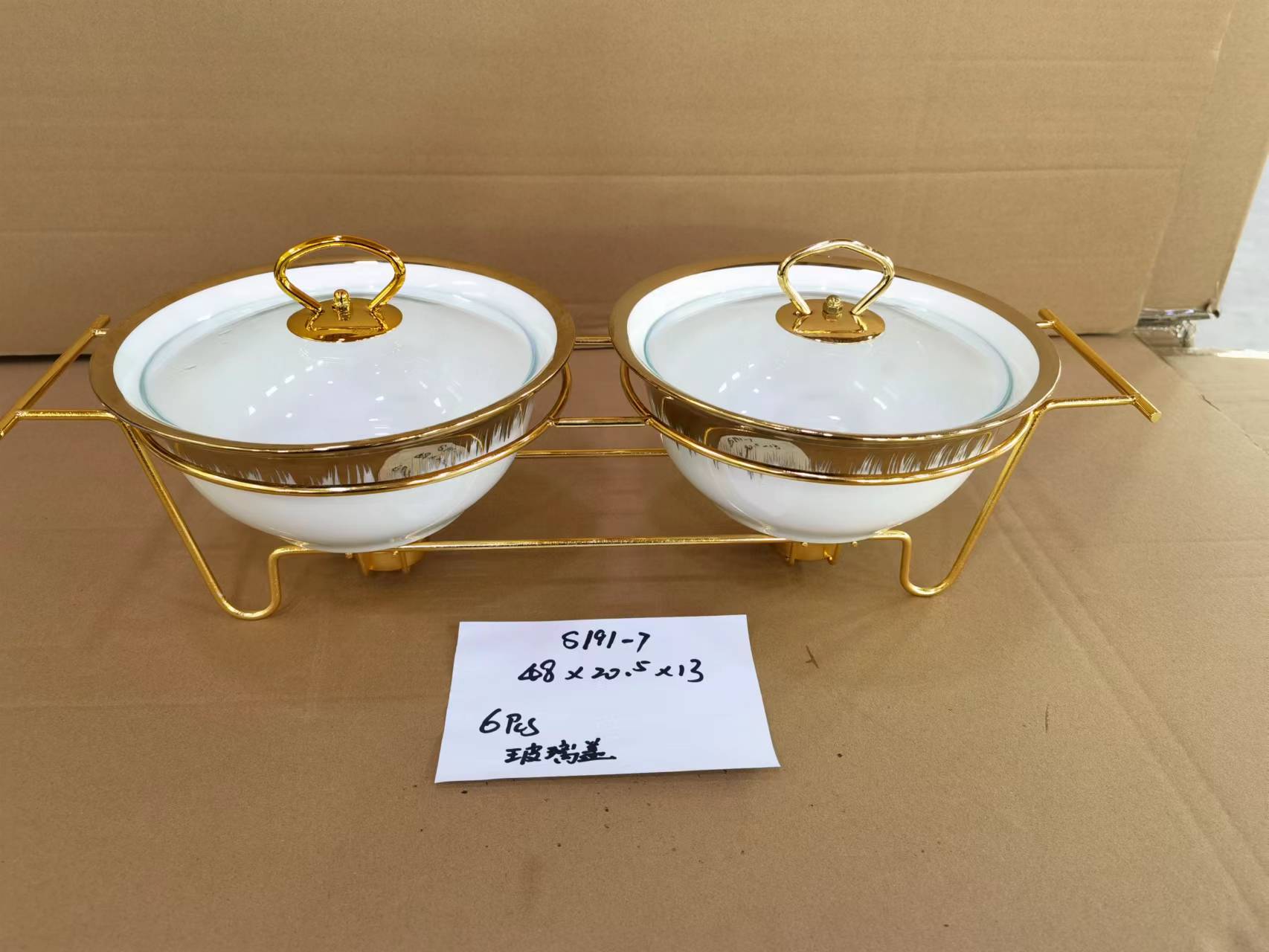 方圆陶瓷金色汤锅配金属陶瓷架轻奢家用陶瓷餐具GICG685848详情图13