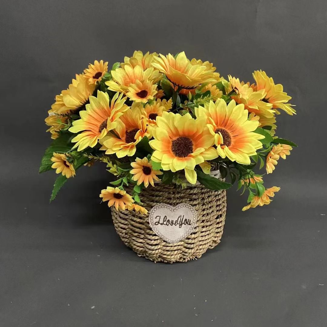 Flores de simulación 7 horquillas girasol Item Picture