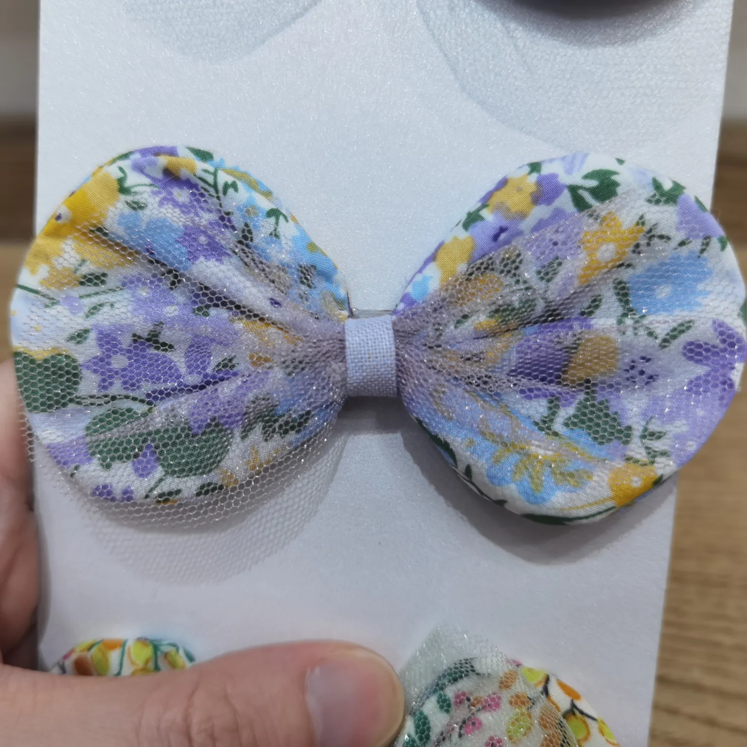 Small floral cotton bow tie 002- purple Specification image