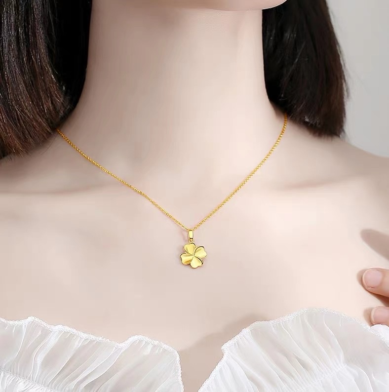 金色项链/跳动的心项链/圆形转动项链产品图