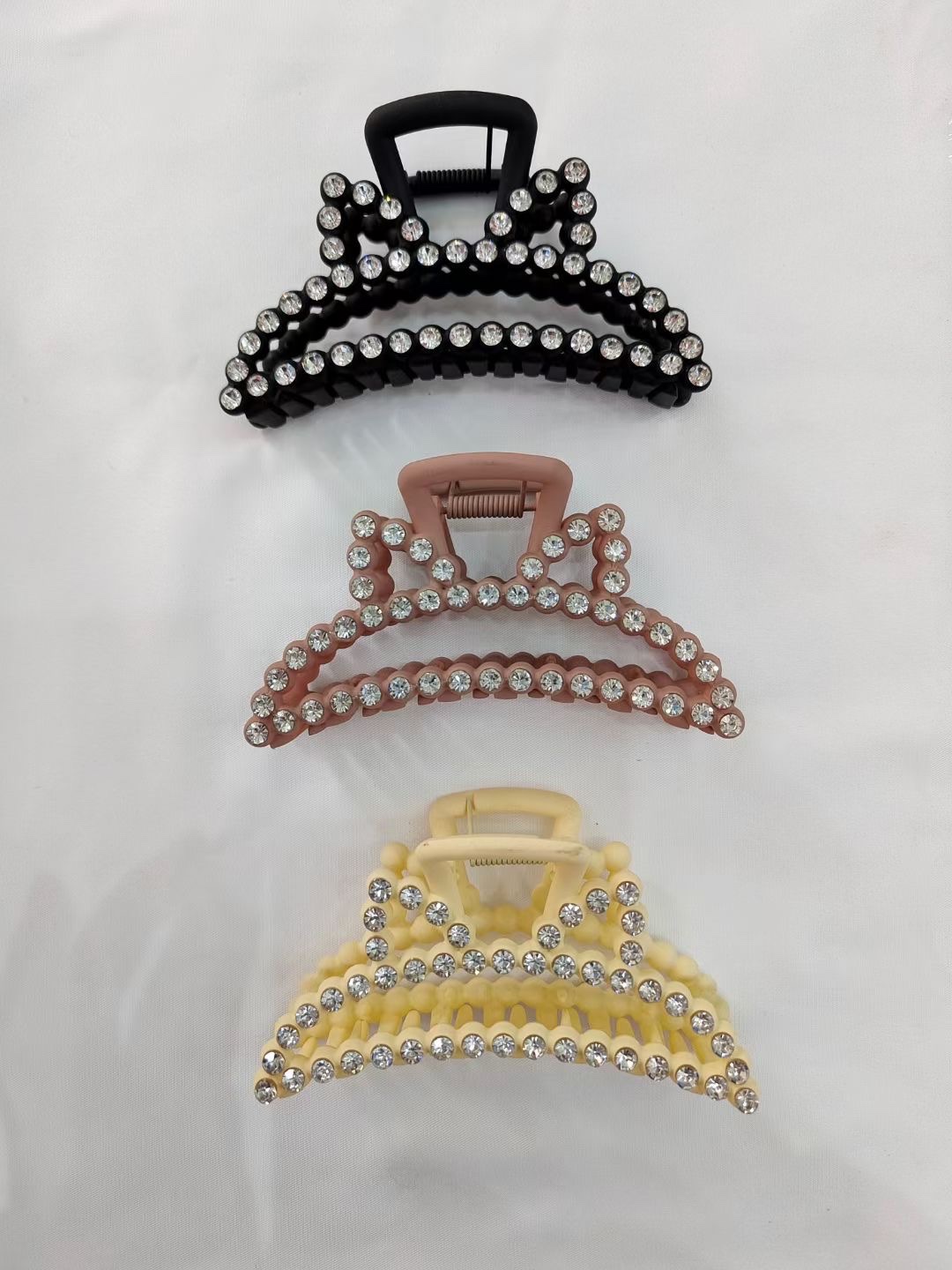 网红爆款/镶钻抓夹/橡皮漆抓夹细节图