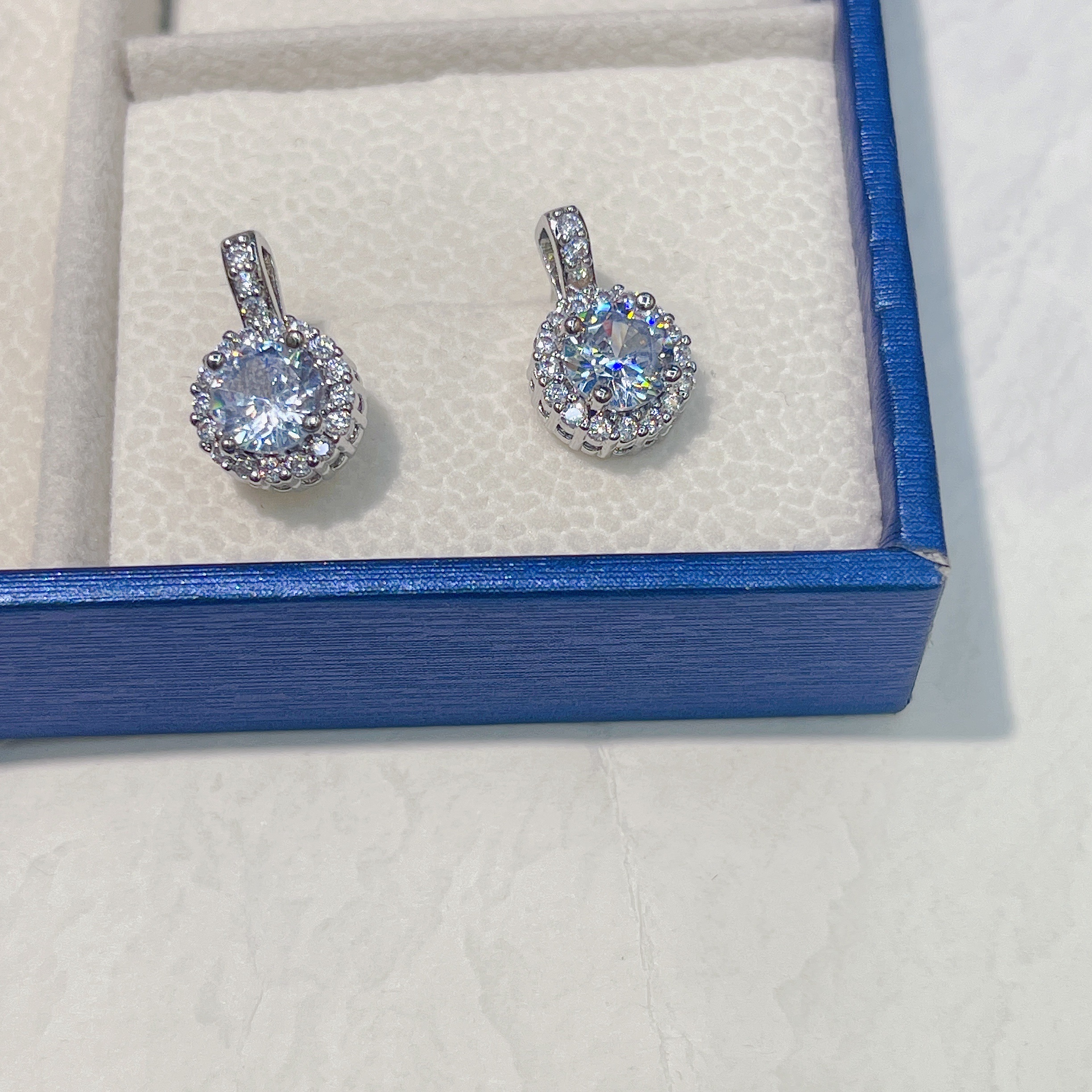 Copper-plated real gold stud earrings