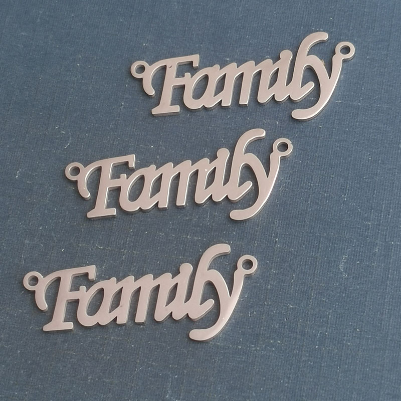 欧美流行饰品 DIY饰品字母配件family吊坠手链女速卖通新款 项链 