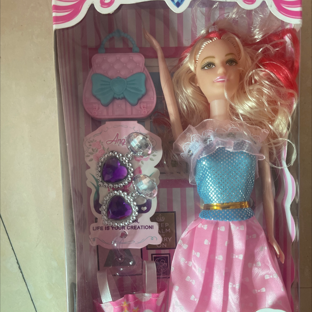 Earring doll set with accessories, solid dolls, random hair. Doll mix style, random. Welcome both new and old customers to make your purchase Specification image
