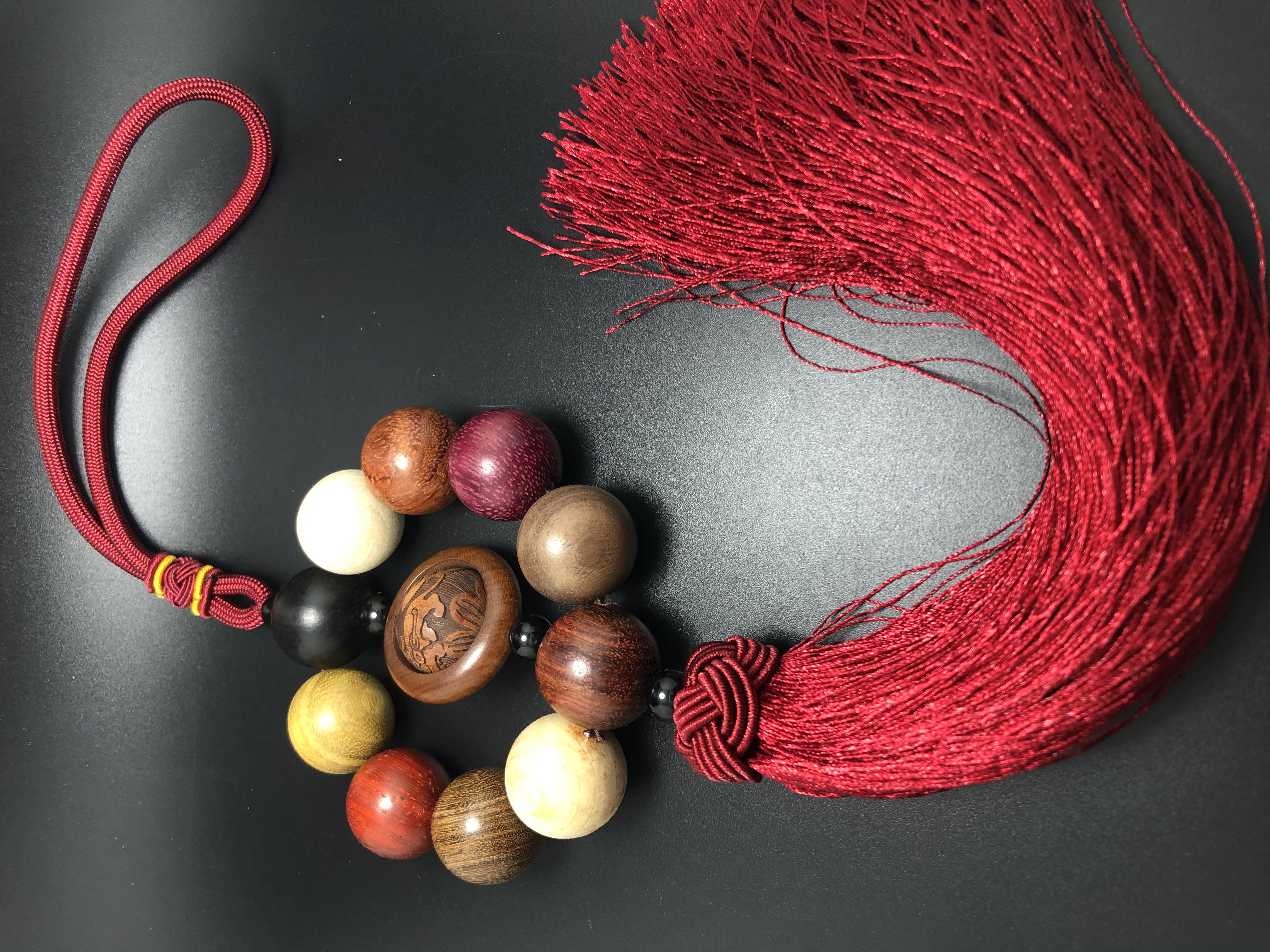 Natural sandalwood multi-treasure pearl cultural play Buddhist prayer beads peace car pendant: Store 8091, Zone D, 3rd Floor, Phase I of Yiwu International Trade City