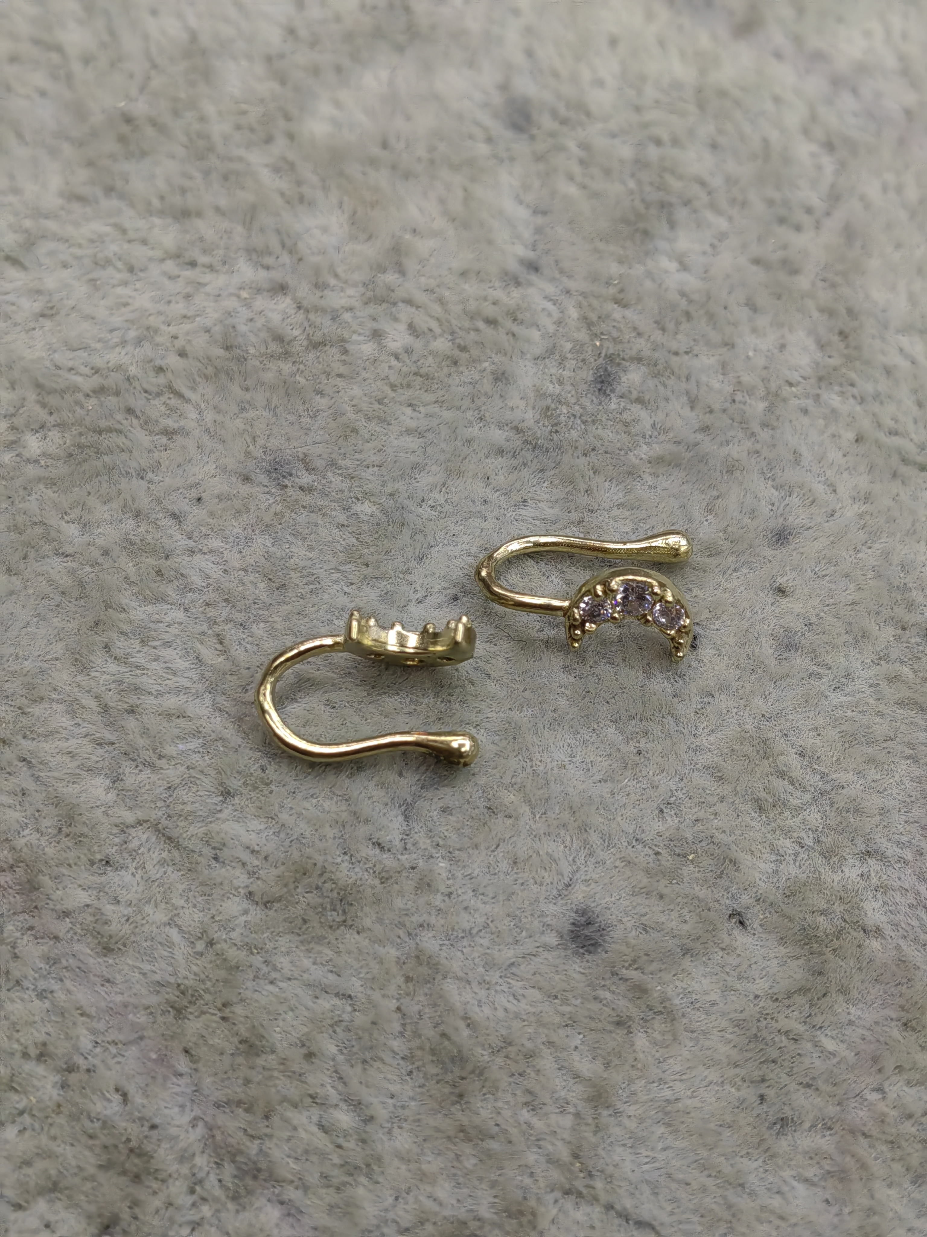 丽琪03锆石月亮鼻夹配件一对