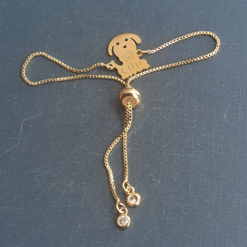 Cross-border supply zodiac pendant, cute Wangwang Dog, titanium steel stainless steel, fashionable and trendy dog bracelet manufacturer wholesale Application Scenario