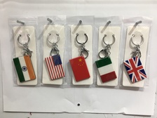 欧美外贸各国国旗混款清装亚克力钥匙扣挂件