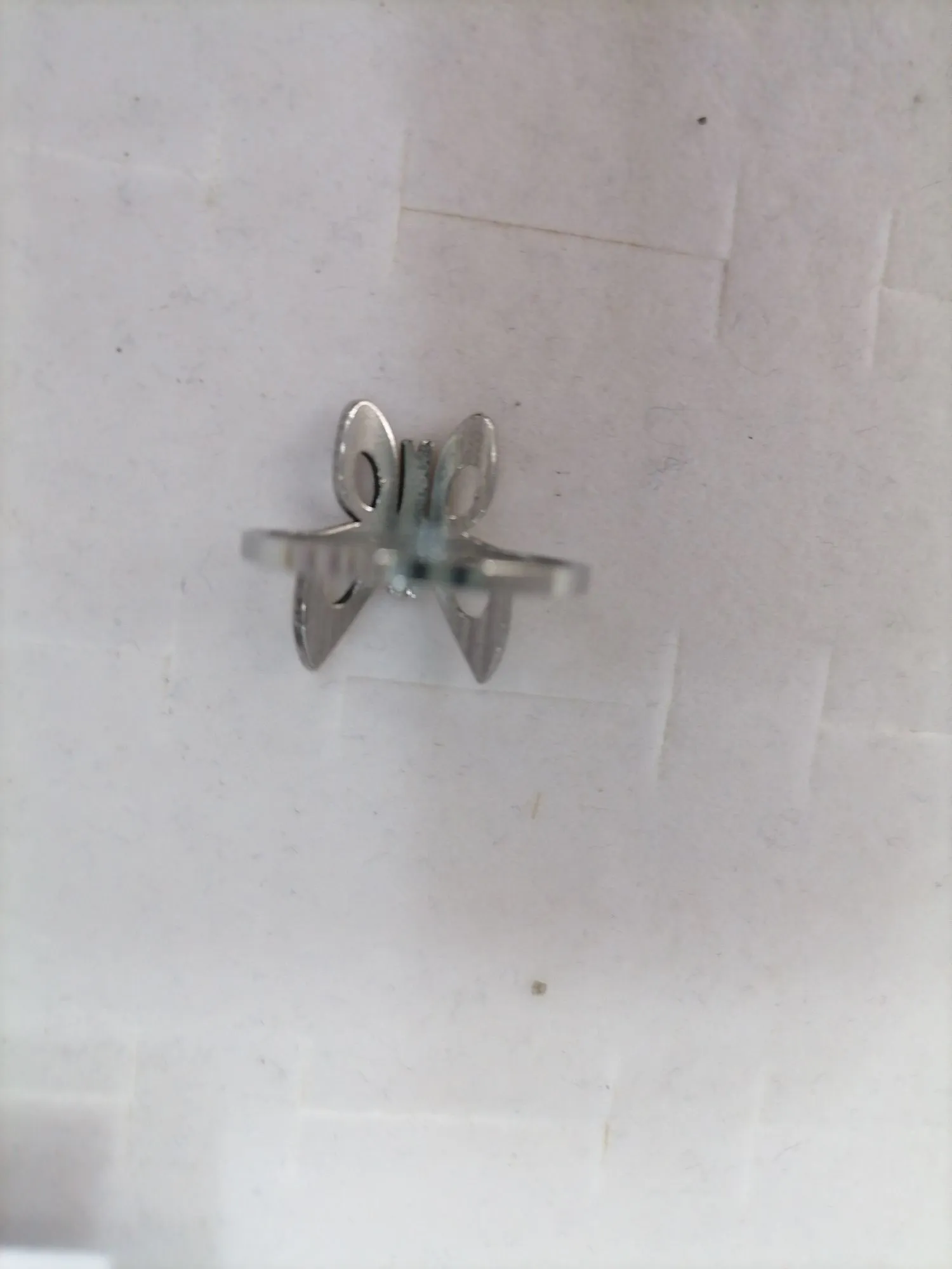 Titanium steel steel color cut hollowed-out butterfly ring, Red Star Jewelry 033-013 detail image 2