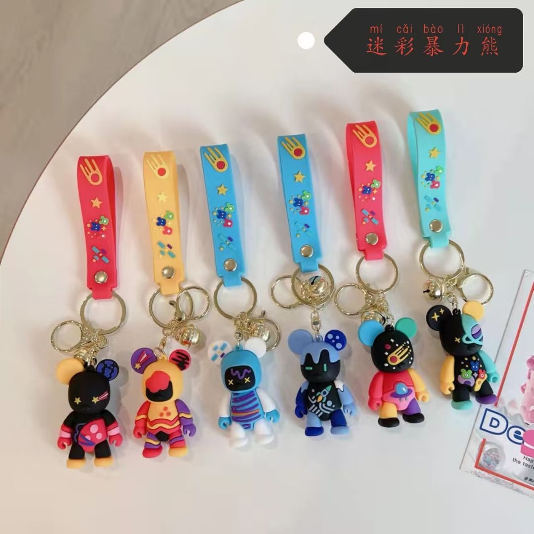 迷彩暴力熊钥匙扣挂件锁匙扣