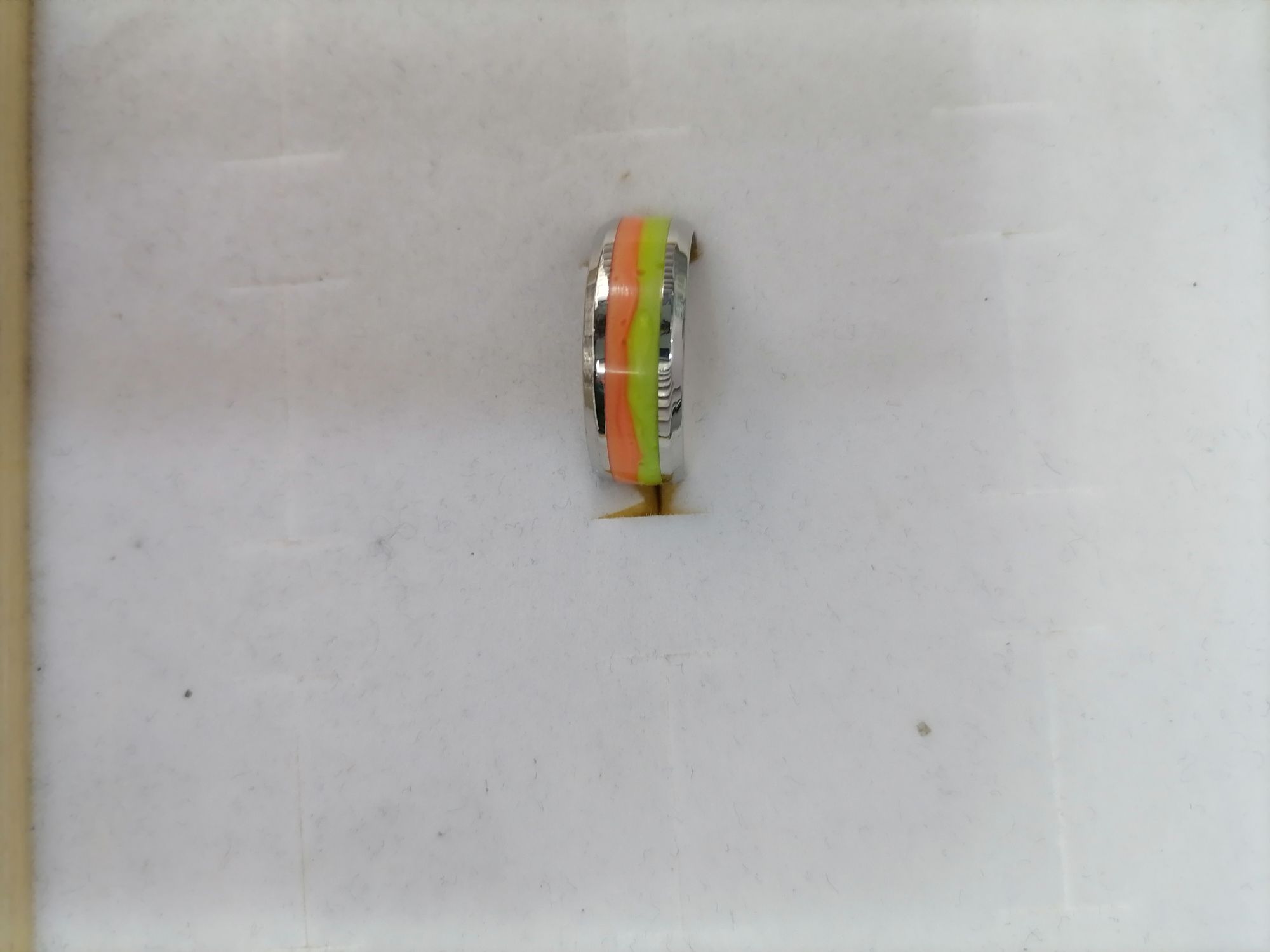 Titanium steel two-color oil drip ring, Red Star Jewelry 0333-102 detail image 2