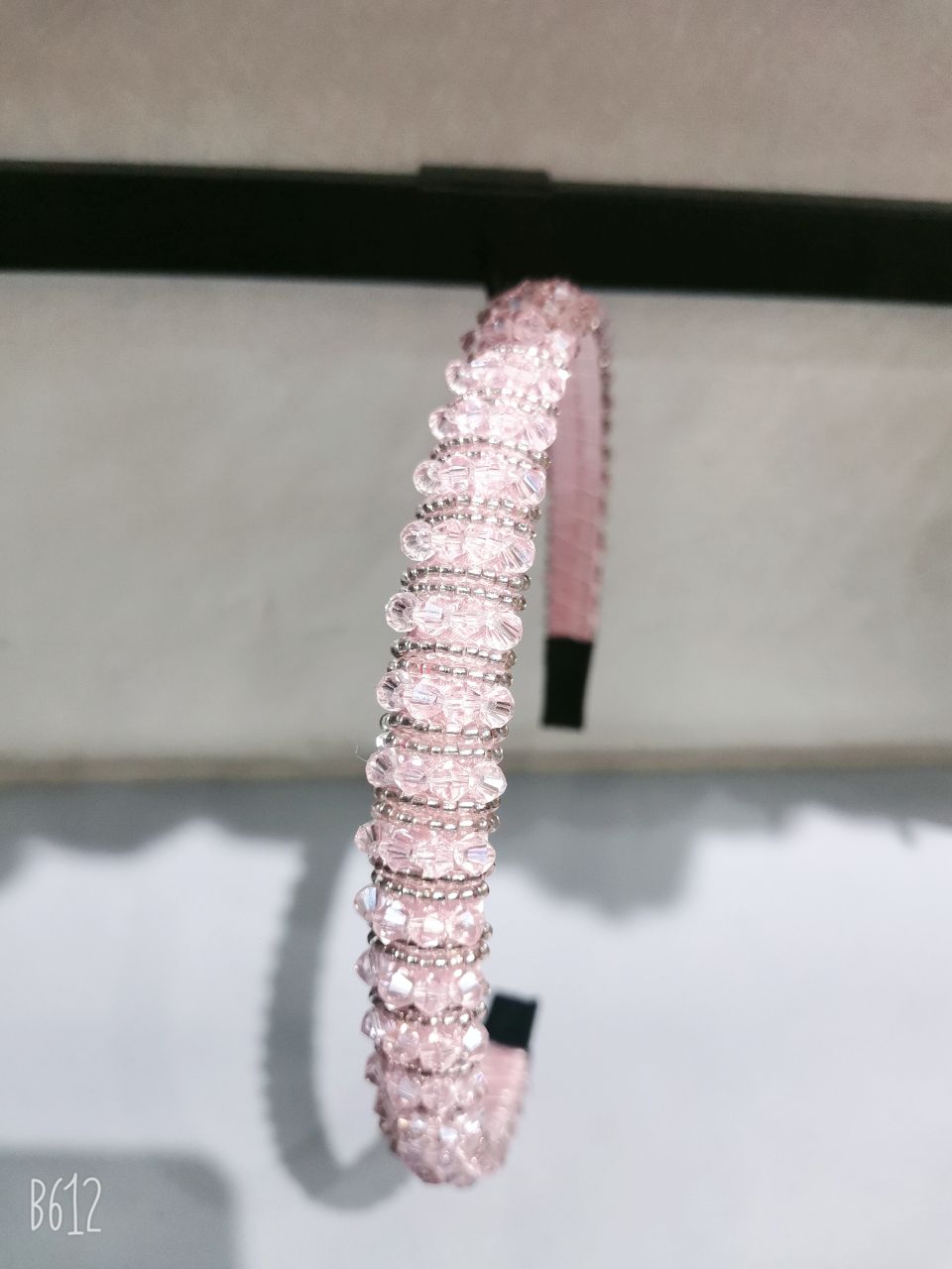 New European and American Baroque crystal headband, small sponge fine-edge headband, Korean water diamond beaded hair accessory for women detail image 4