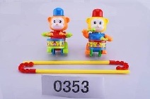 Children's walking lessons: Hand airplane push toys, wheel push AIDS, push fun, single pole learning to walk with a bell, tongue sticking out 0353 details Picture