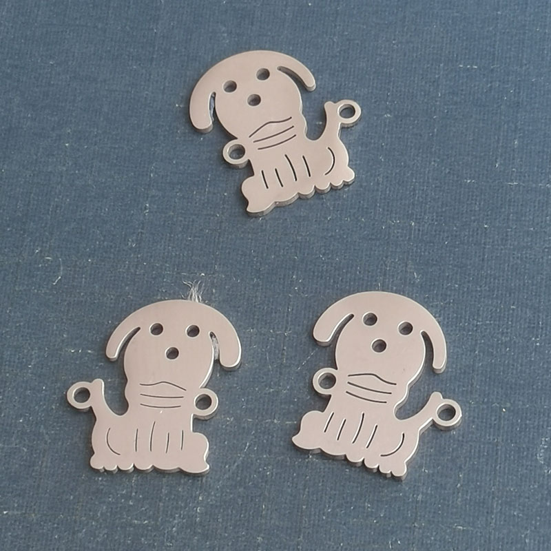 Cross-border supply zodiac pendant, cute Wangwang Dog, titanium steel stainless steel, fashionable and trendy dog bracelet manufacturer wholesale
