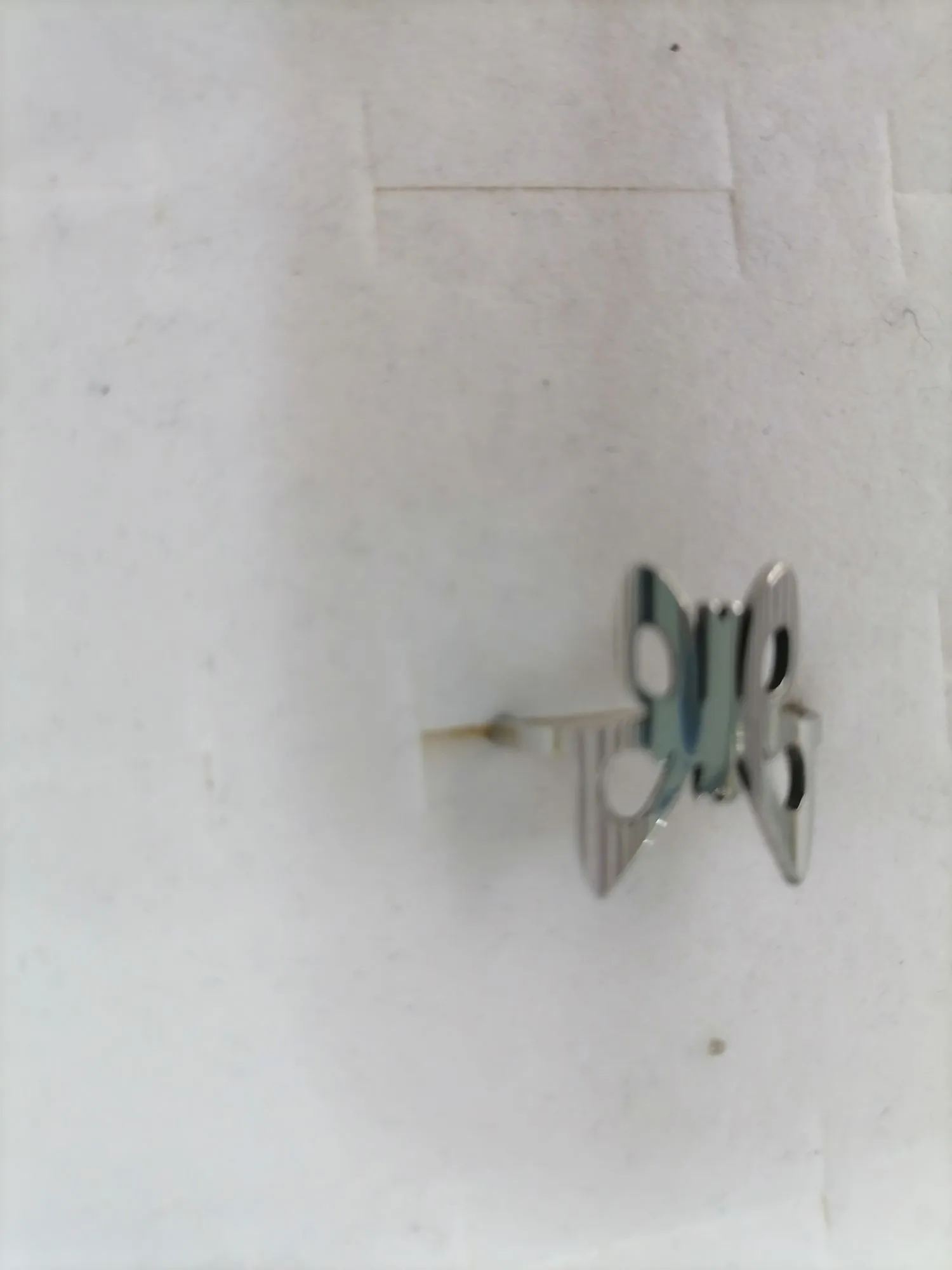 Titanium steel steel color cut hollowed-out butterfly ring, Red Star Jewelry 033-013 detail image 4
