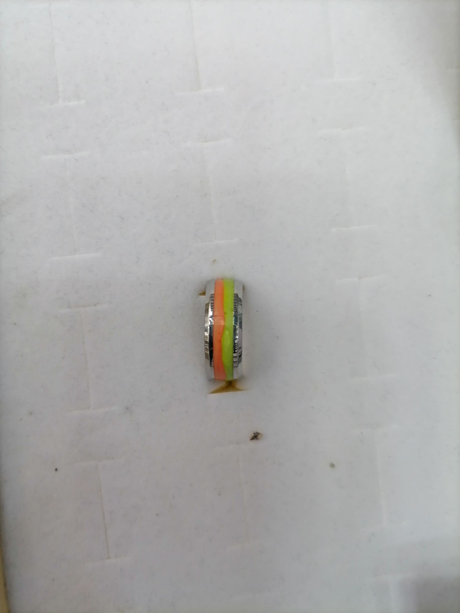 Titanium steel two-color oil drip ring, Red Star Jewelry 0333-102 details Picture