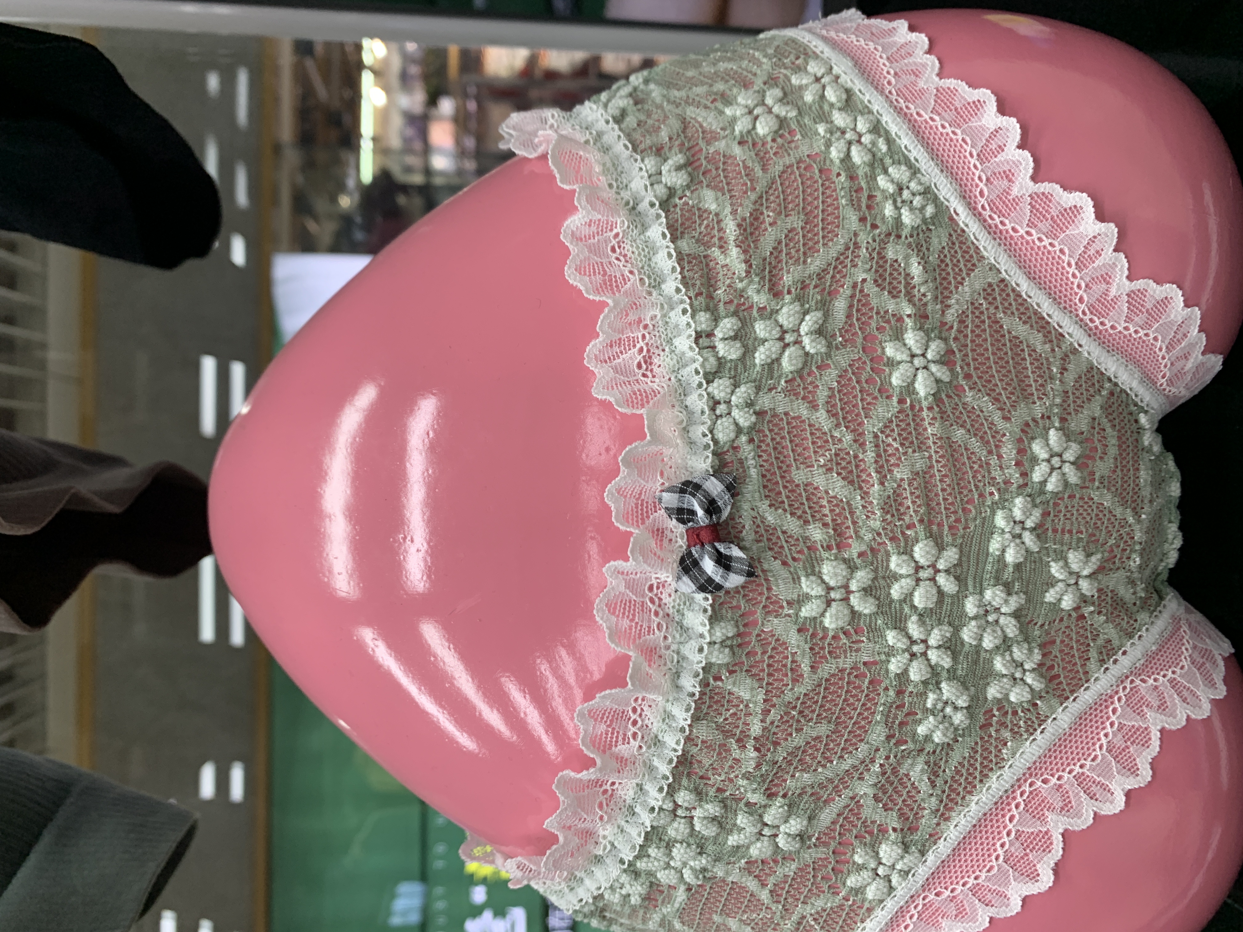 Lace panties are multi-colored