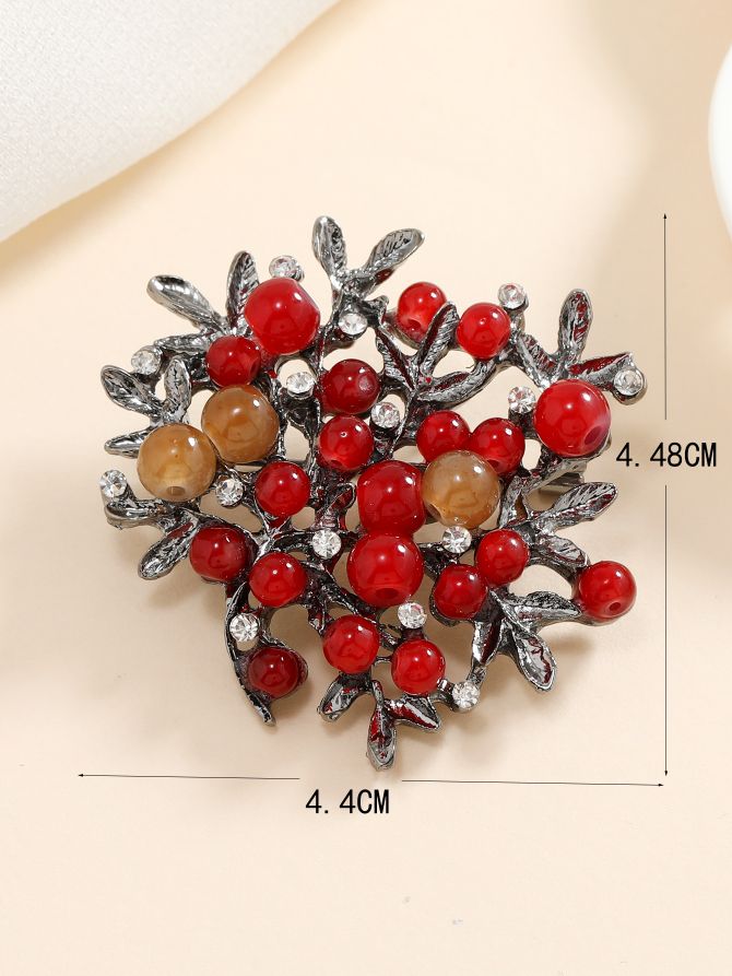 复古12个装防玛瑙胸针