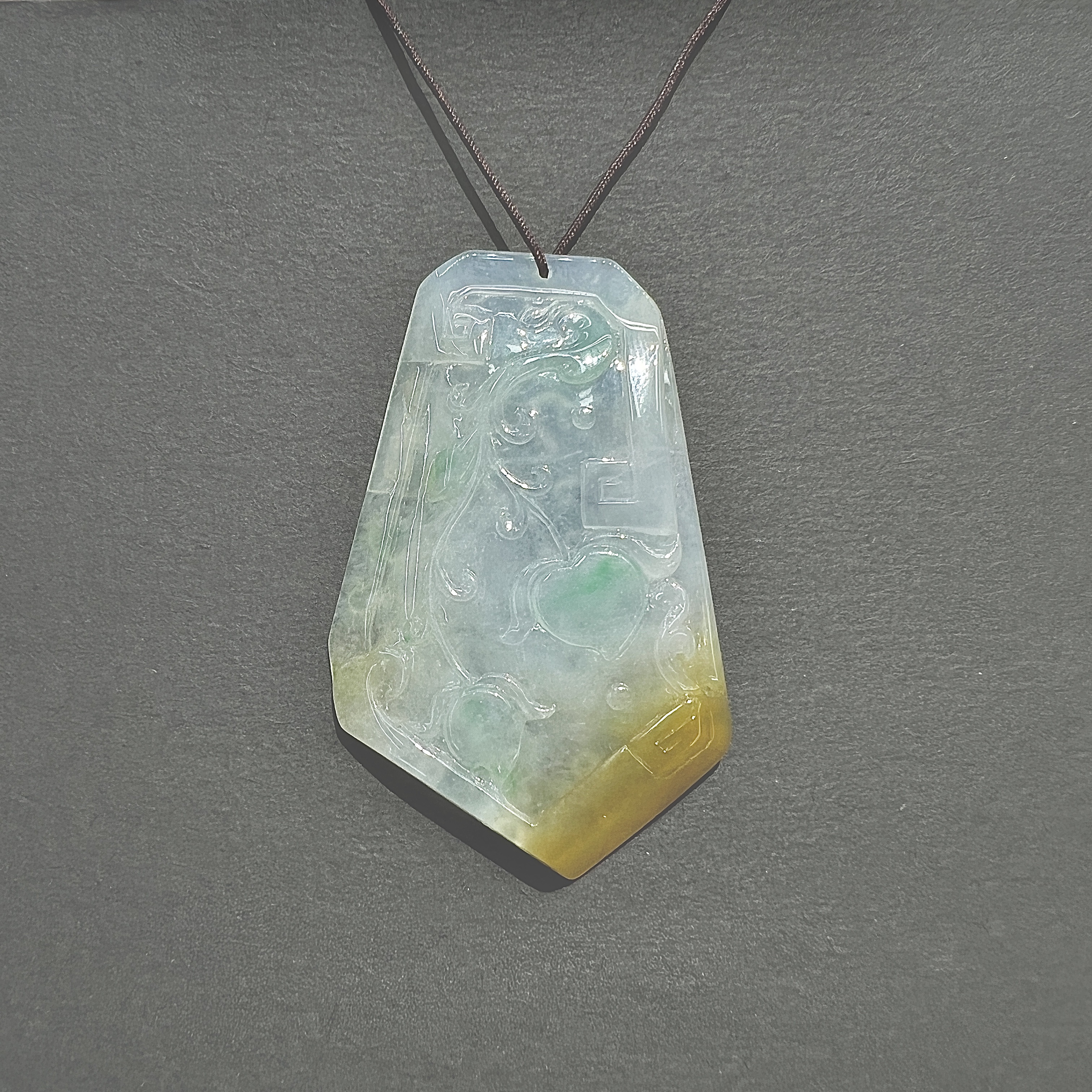 【 Oriental Jade 】 Natural Burmese jadeite A-grade longevity peach color pendant, jadeite necklace, jade jewelry Specification image