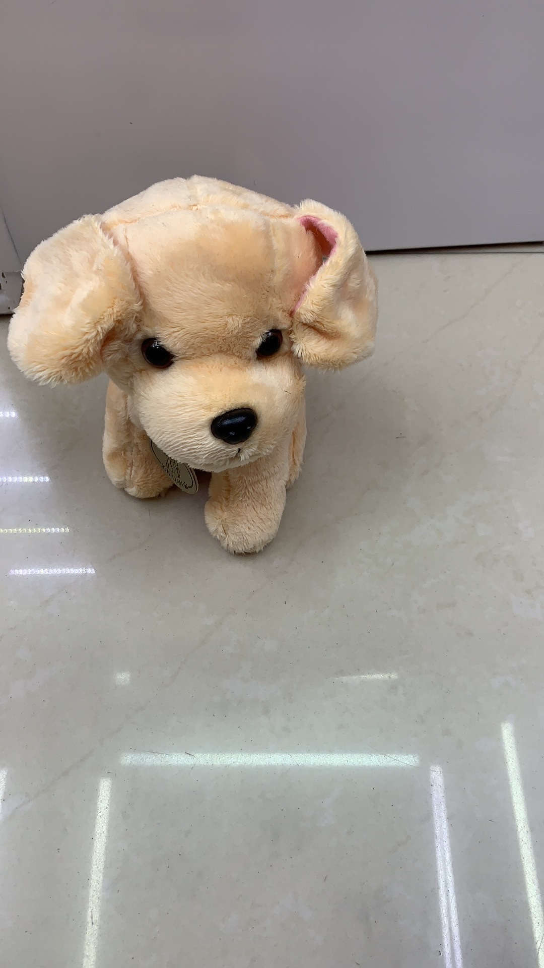 A wonderful plush toy for standing dogs