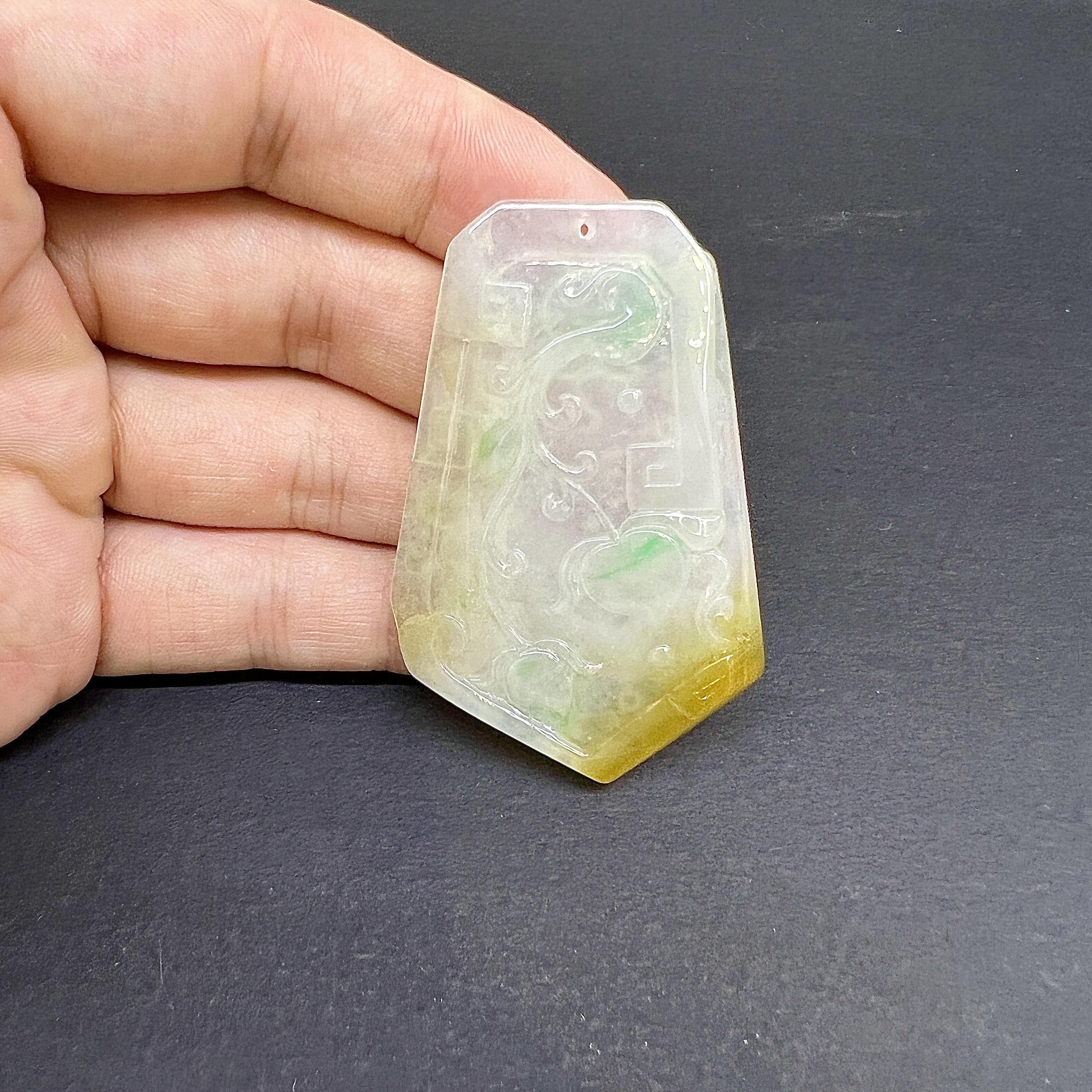 【 Oriental Jade 】 Natural Burmese jadeite A-grade longevity peach color pendant, jadeite necklace, jade jewelry details Picture