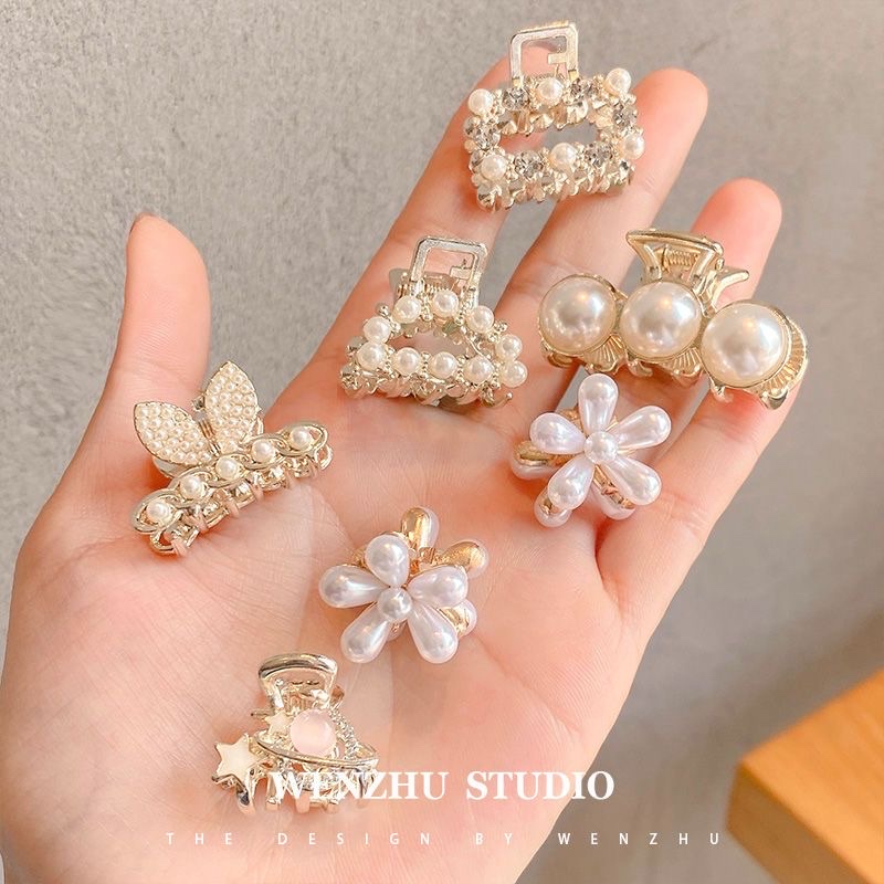 Rhinestone small grab clip Summer bangs clip hair clip women's back half hair clip Shark clip hair clip headpiece
