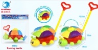 Children's walking hand-pushed airplane toys, pushing fun, 1-2 years old, 3-year-old baby walkers, single-pole bell strollers, baby toys 0510 Item Picture