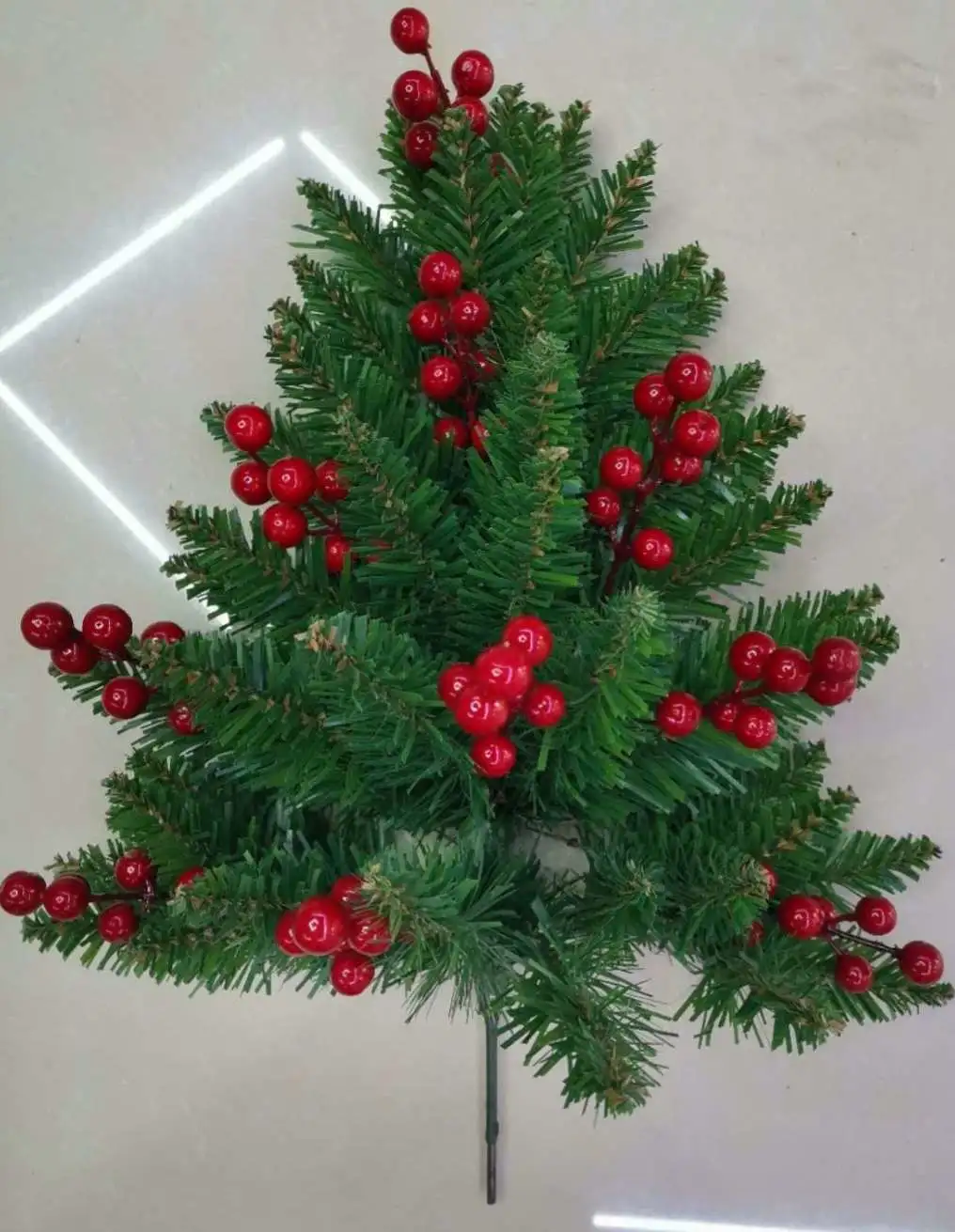 Christmas tree apples sprinkled with seven-color powder, single white fruits, forked fruits, artificial plants Item Picture