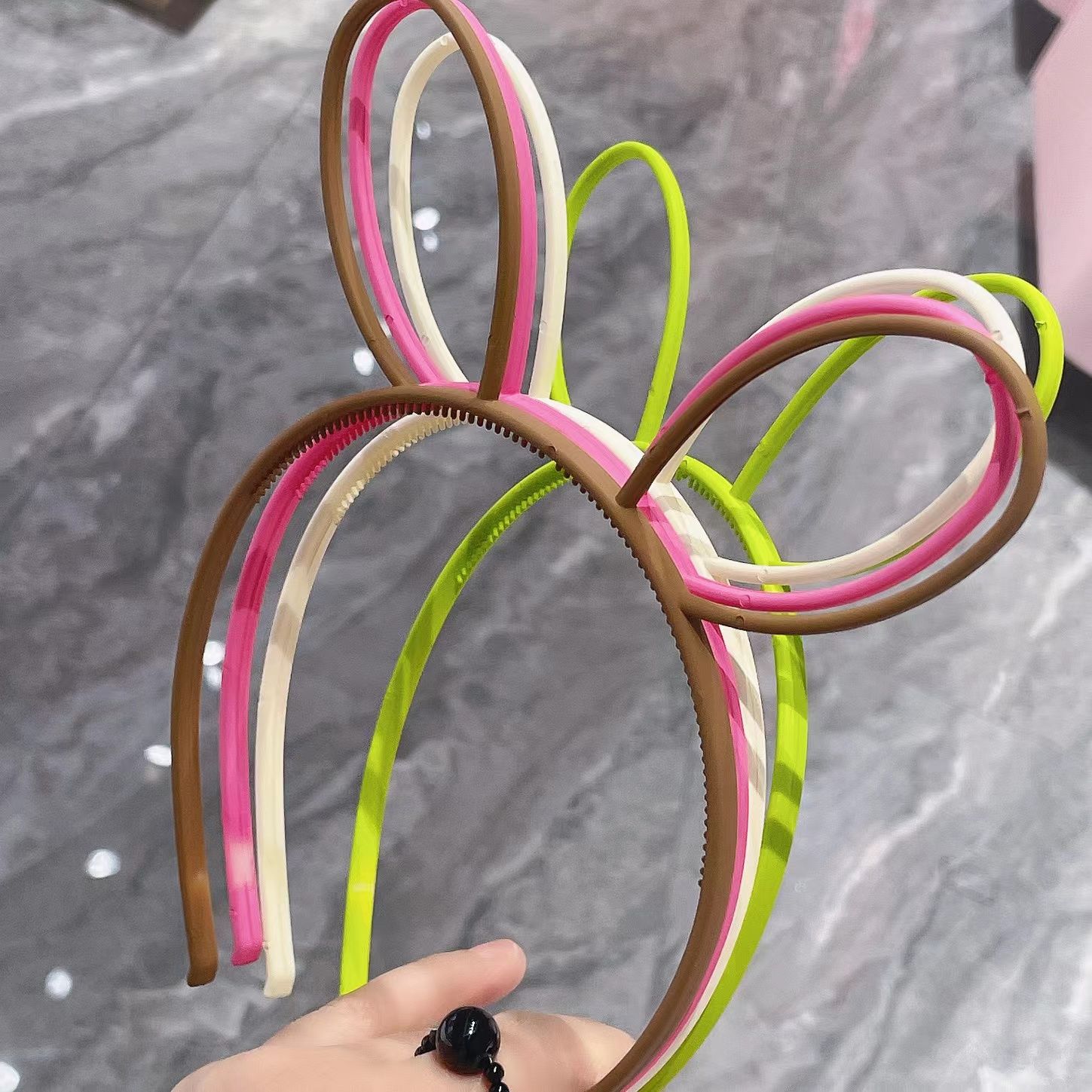 2022 Winter new children's three-dimensional headband, matte color fine hair band, candy color simple and versatile headband, women's hair band details Picture