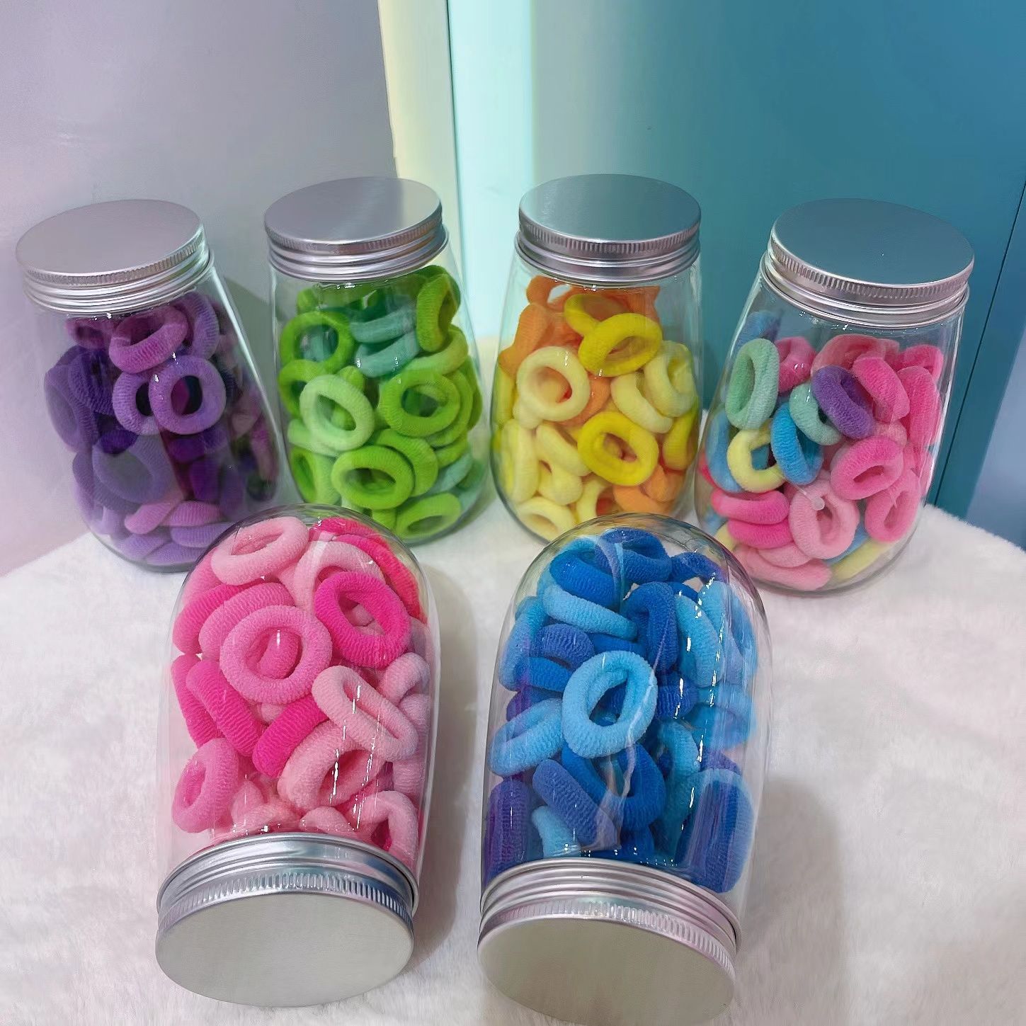 Gentle, comfortable and super elastic towel bands ~ Hair bands, hair accessories, simple Korean rubber bands that won't damage hair, tied in a ponytail