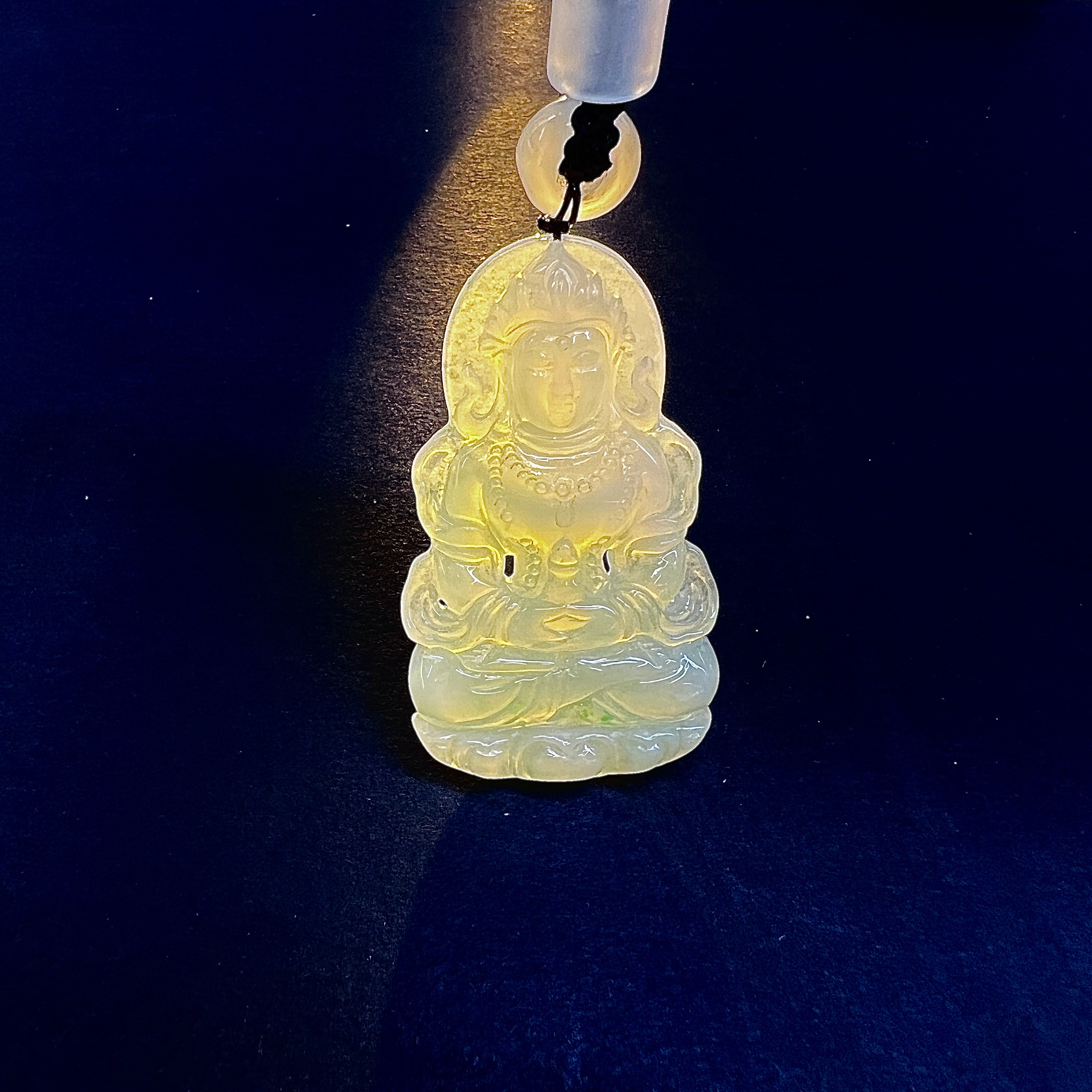 【 Oriental Jade 】 Natural Burmese jadeite, Grade A, Green Degree Mother Guanyin jadeite necklace jewelry