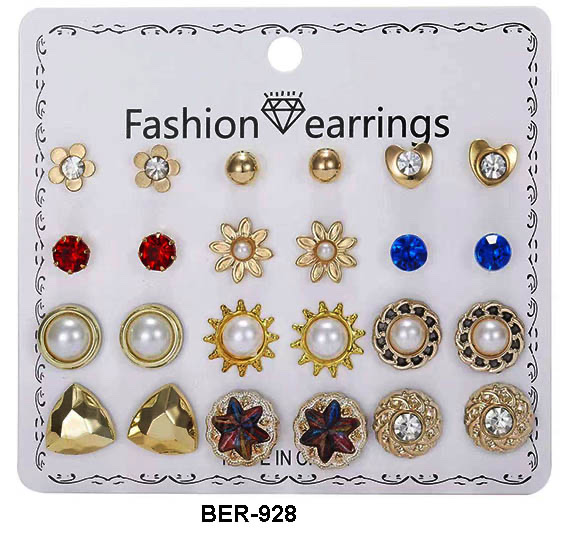 韩版休闲时尚潮流可爱百搭耳环精致混装耳钉腾达01177