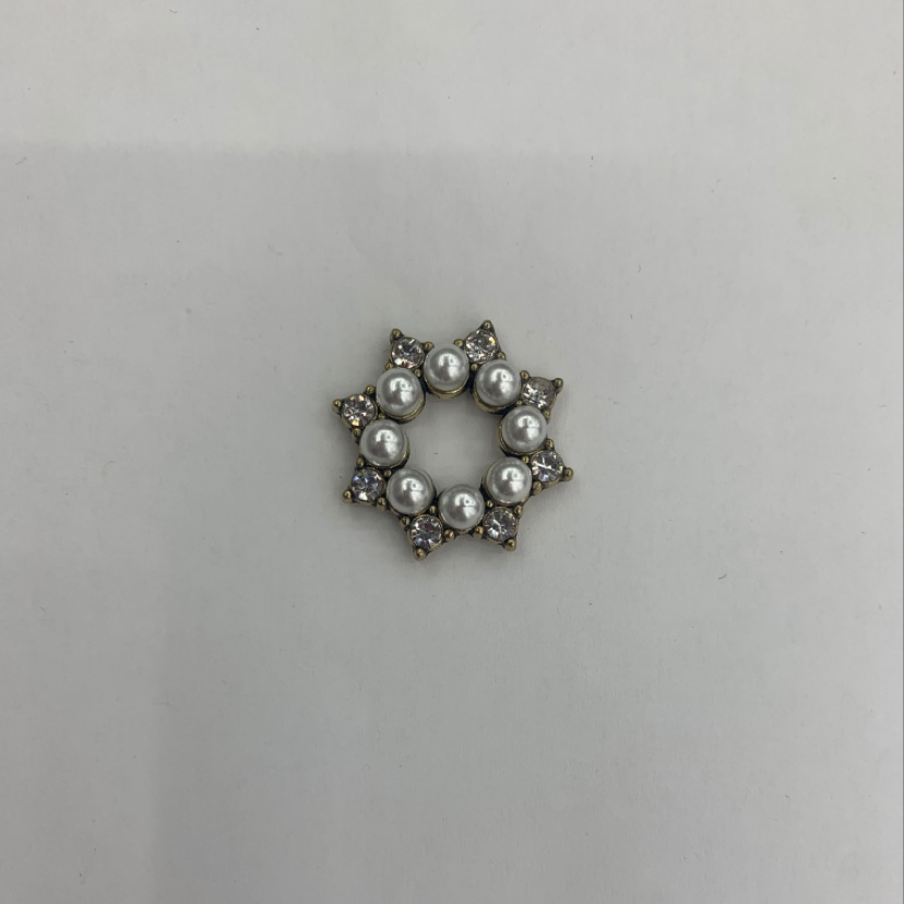 八角多钻珍珠多款合金饰品配件人鱼姬马贝珍珠椭圆形镶嵌珍珠水钻花盘材料现货