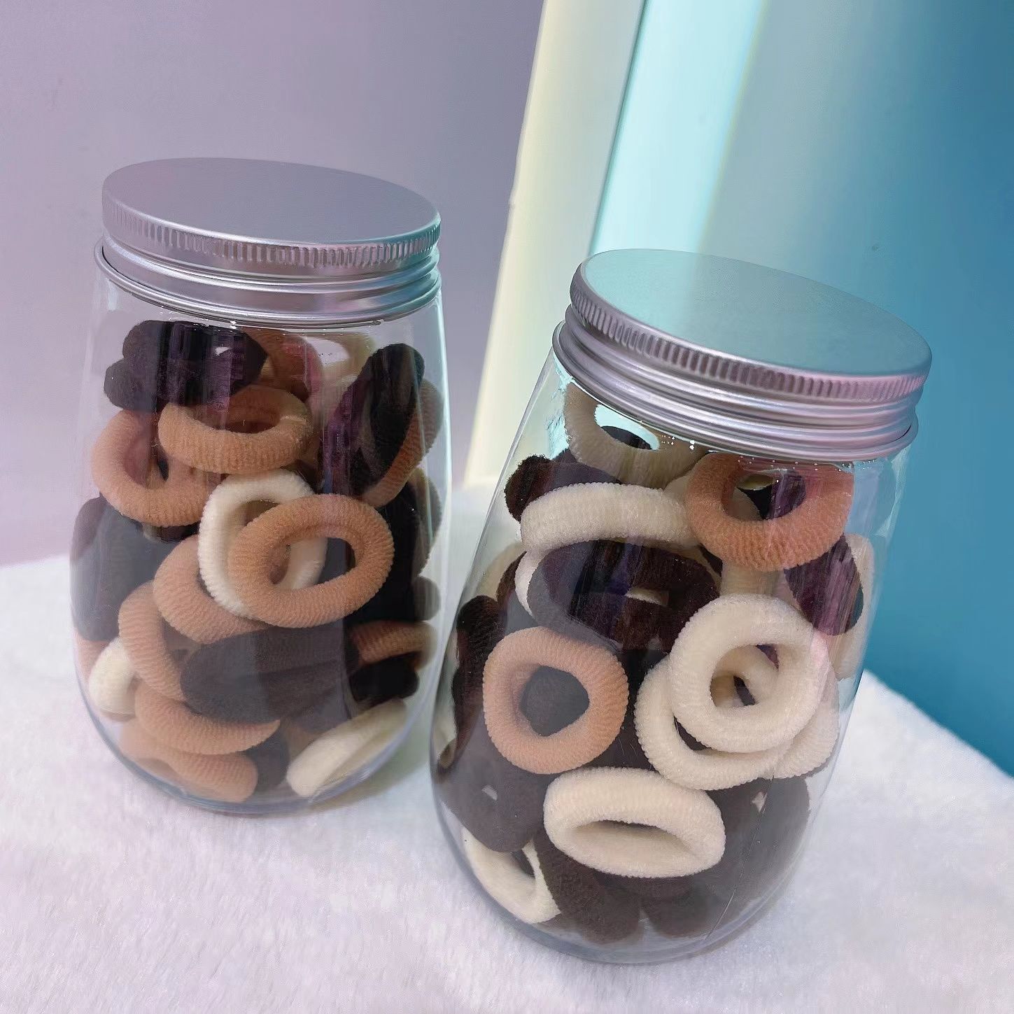 Gentle, comfortable and super elastic towel bands ~ Hair bands, hair accessories, simple Korean rubber bands that won't damage hair, tied in a ponytail Specification image