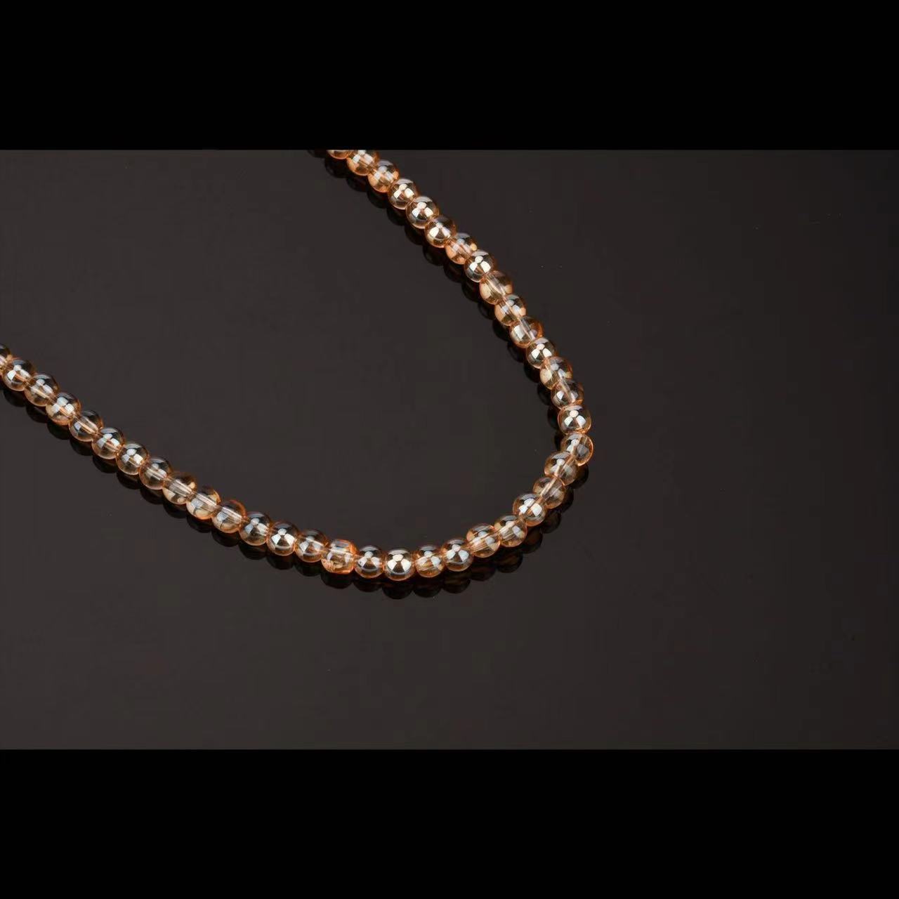 康俊饰品 6厘光珠 红琥珀 用于各种DIY饰品配件