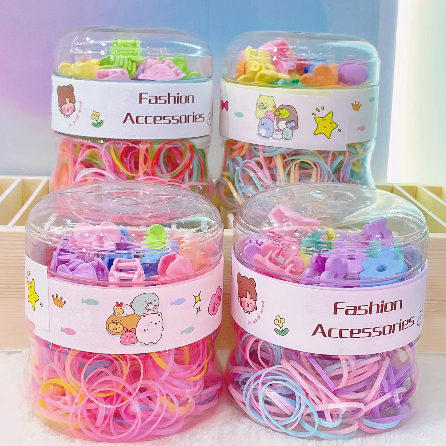 Children's rubber bands, little ones won't hurt hair, girls' rubber bands, hair clips, girls' hair clips, hair accessories, hair ties details Picture