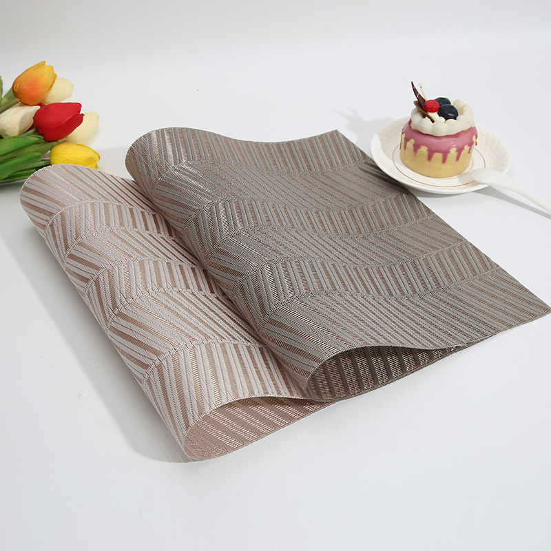 Wholesale of fresh and heat-insulating coasters, table MATS, rectangular placemats and jacquard for Western restaurants