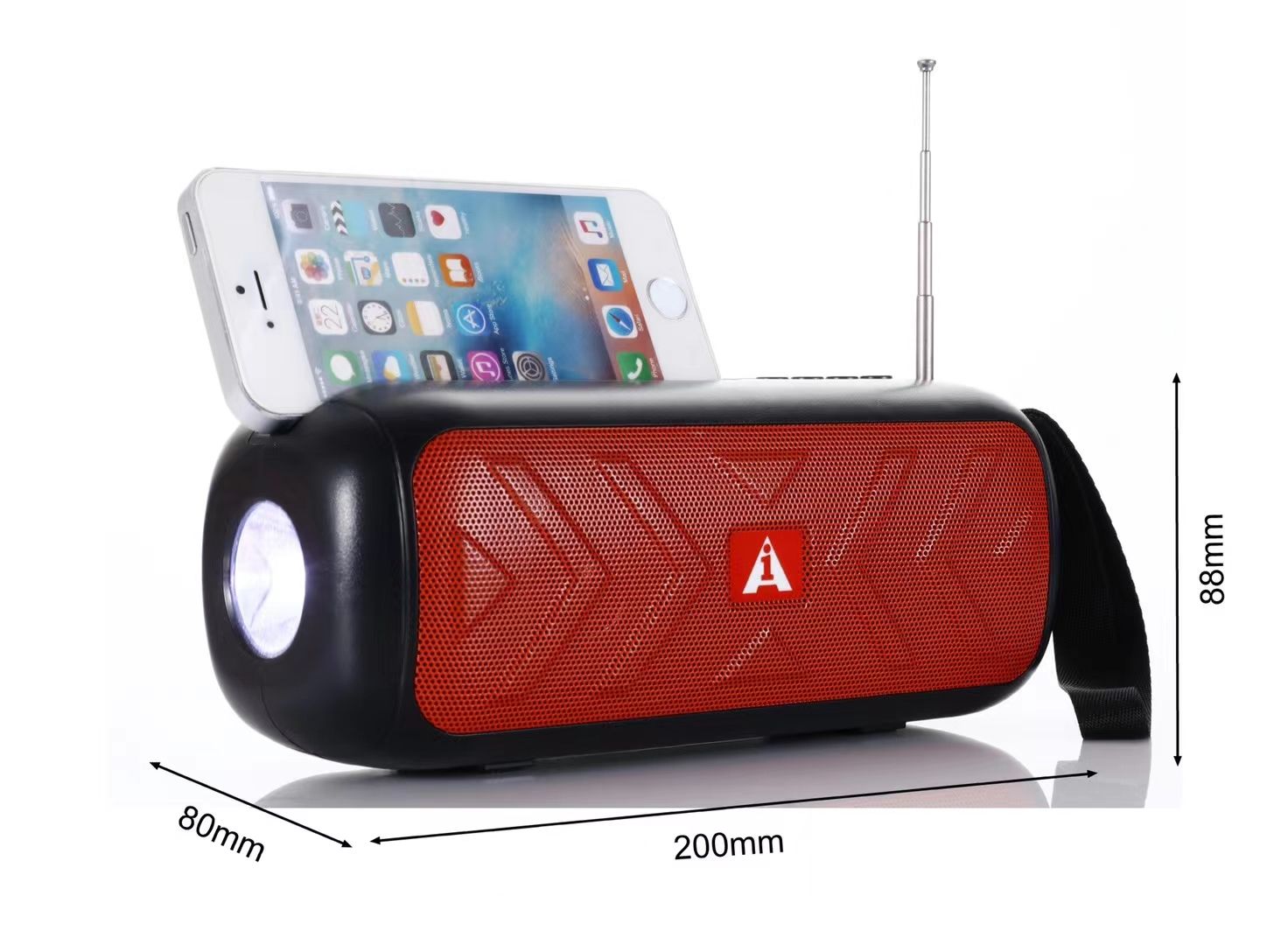 索歌品牌新款Al-133 太阳能 手电筒 TF卡 优盘 蓝牙音箱 手机支架 FM收音 多功能详情5