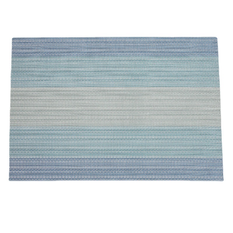 Polyester filament rectangular hotel heat insulation table mat, Western restaurant coaster, PVC table mat with random texture gradient color Application Scenario
