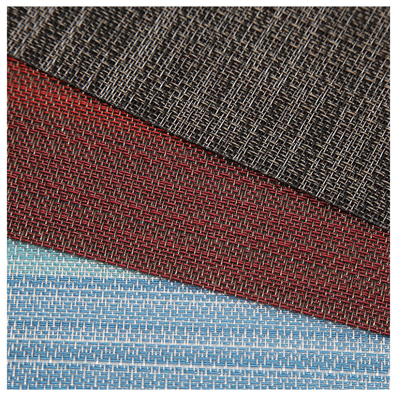 Polyester filament rectangular hotel heat insulation table mat, Western restaurant coaster, PVC table mat with random texture gradient color Specification image
