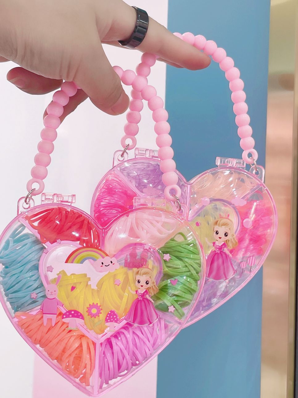 Korean-style small rubber bands that don't damage hair, thickened disposable hair ties for girls, adults, and colorful hair accessories for children details Picture