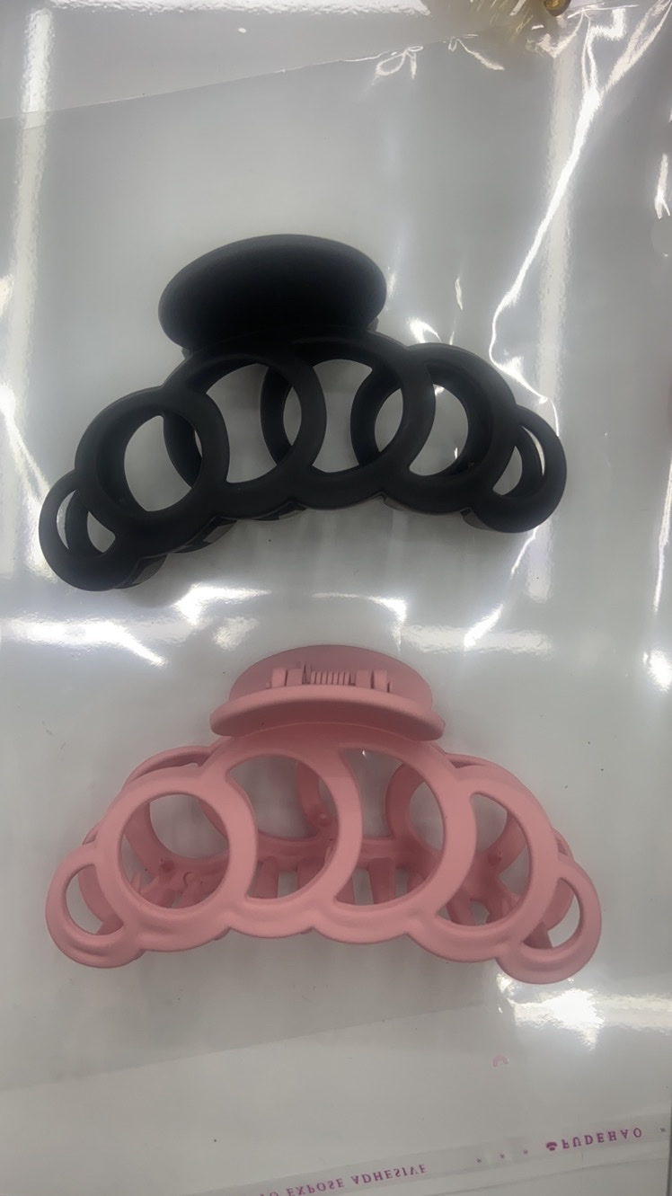 最新款Pc塑料环形塑胶夹马尾夹像皮漆发夹华欣饰品125